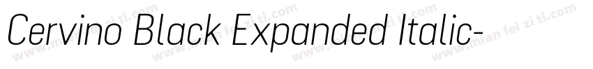 Cervino Black Expanded Italic字体转换